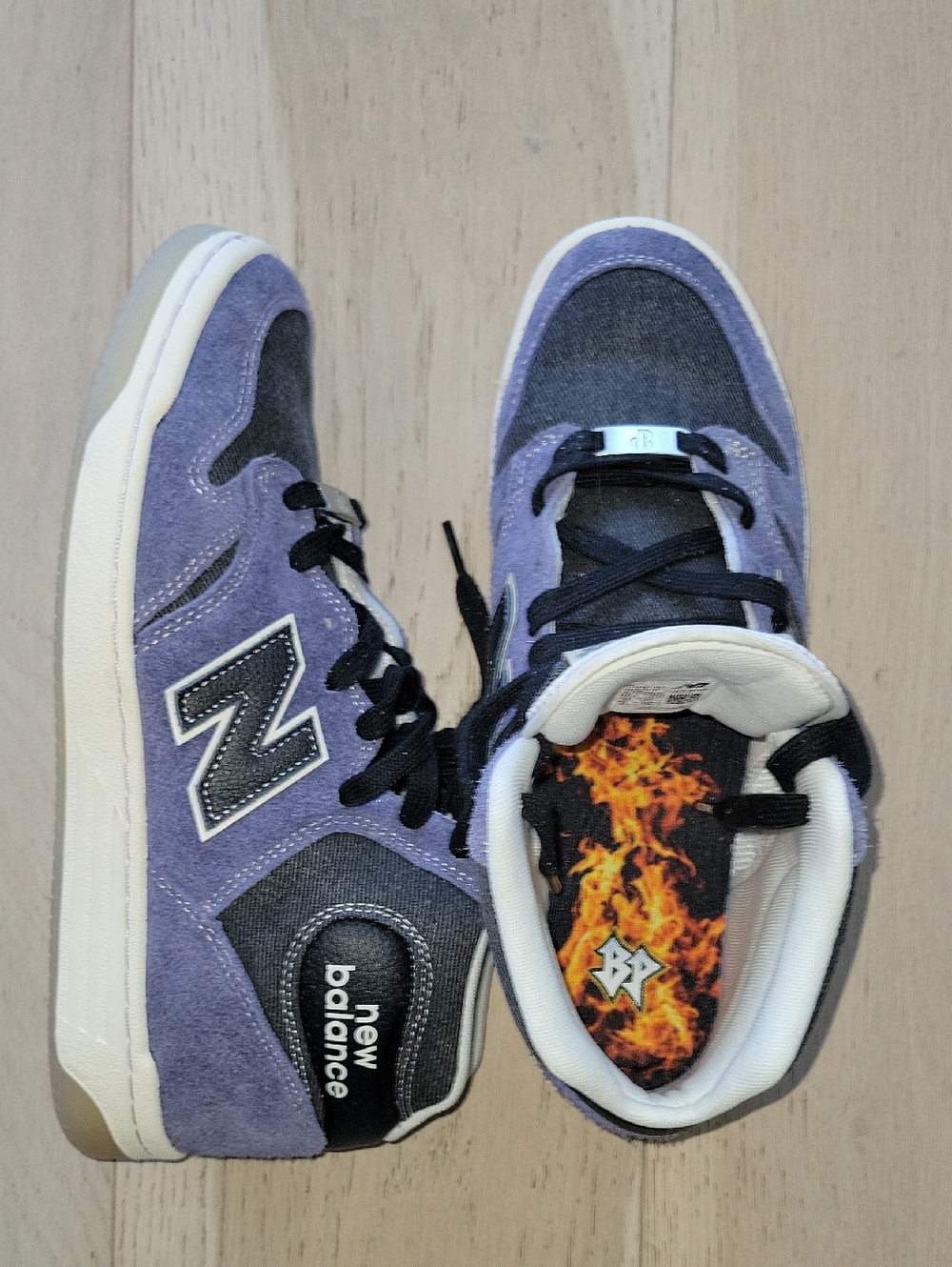 New Balance Blue and Black Men's Size 10.Casual Sneakers with Flame Insole